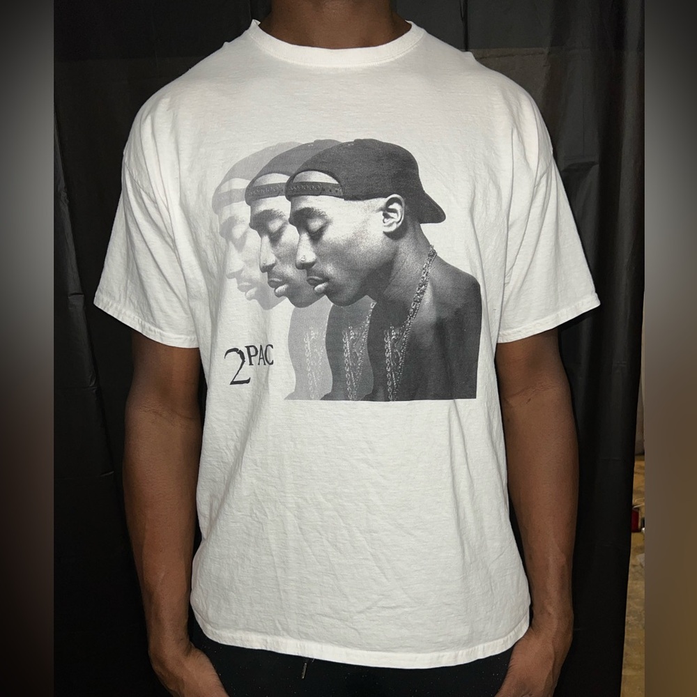 Tupac Vintage White Graphic T shirt